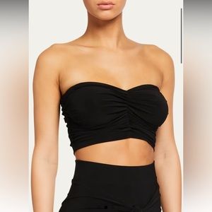 Norma Kamali CROPPED SLINKY BRA NWT Sz Small